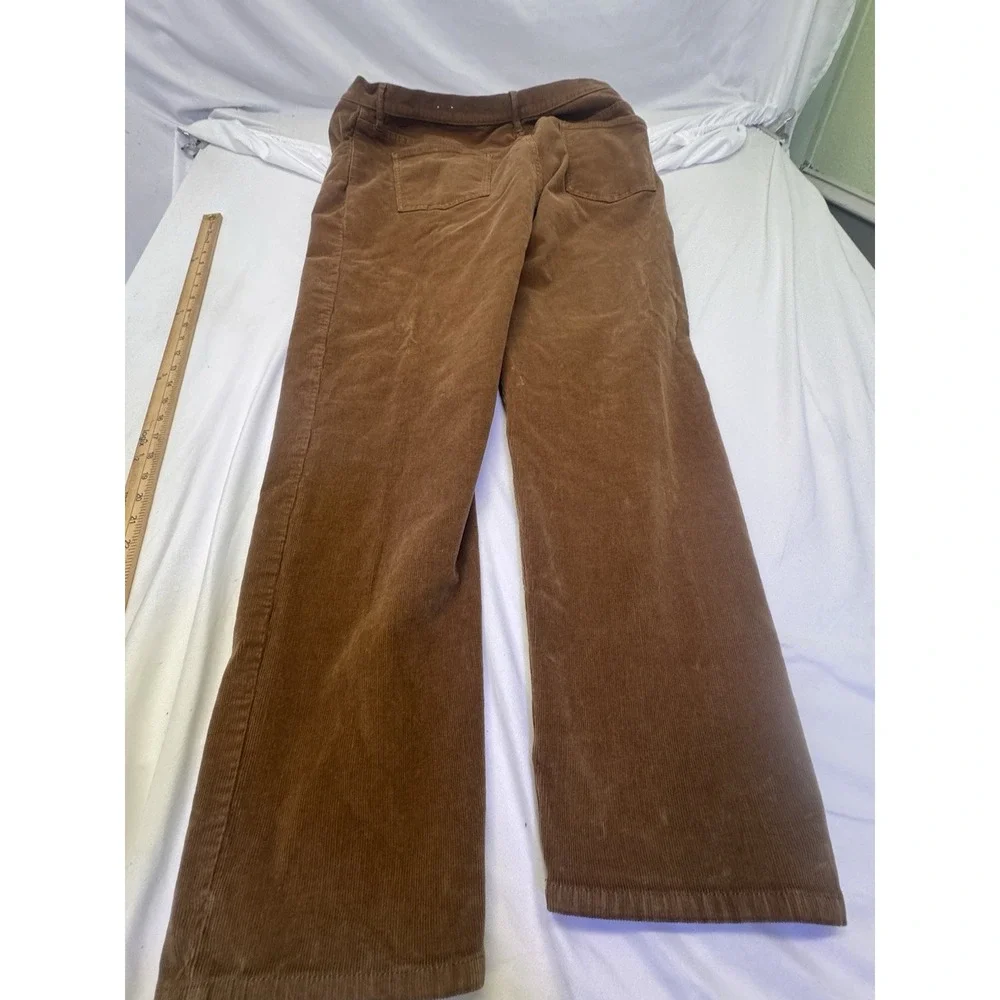 Giorgio Inserti Collezione Italiano Dress Pants Mens 42x36 Brown 100% Linen Y2K